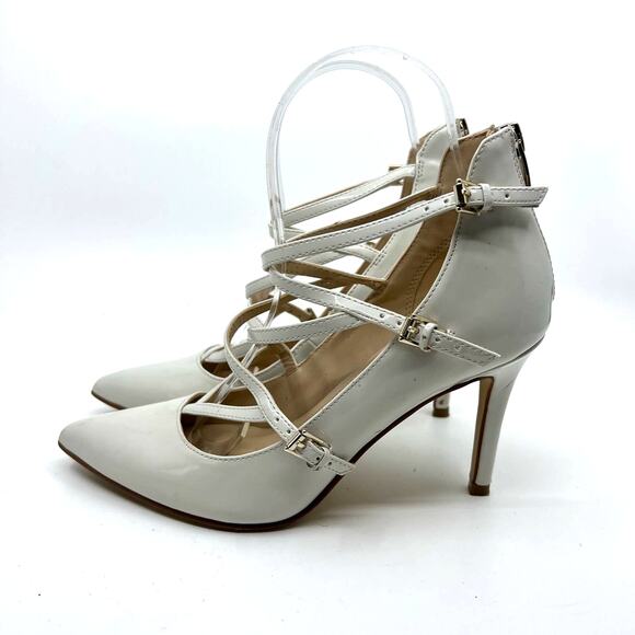 Marc Fisher Danger Strappy Pumps Patent Leather 6 US - Picture 5 of 10